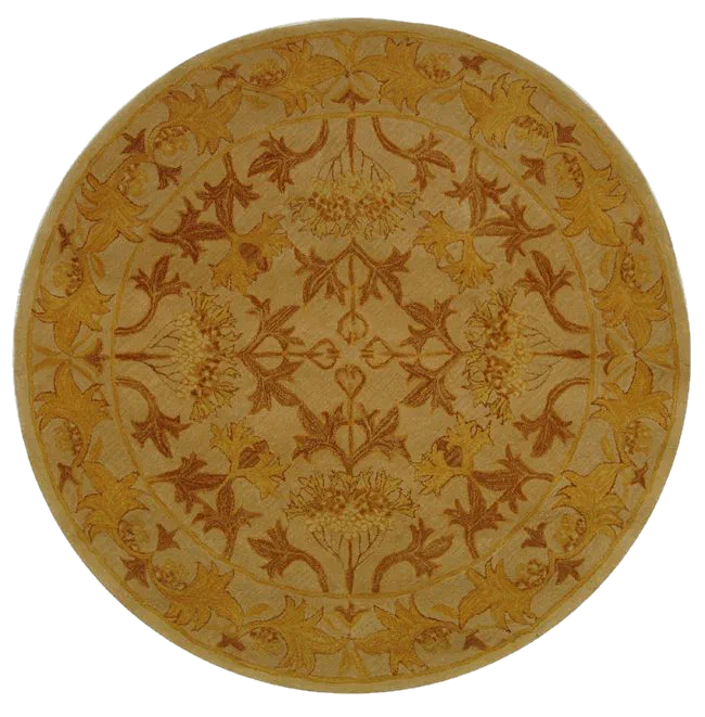 Anatolia Botanical Border Hand-Tufted Wool Rug