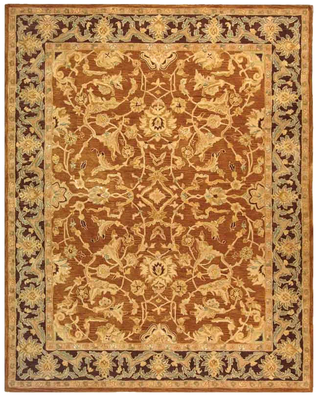 Anatolia Floral Arabesque Hand-Tufted Shag Wool Rug
