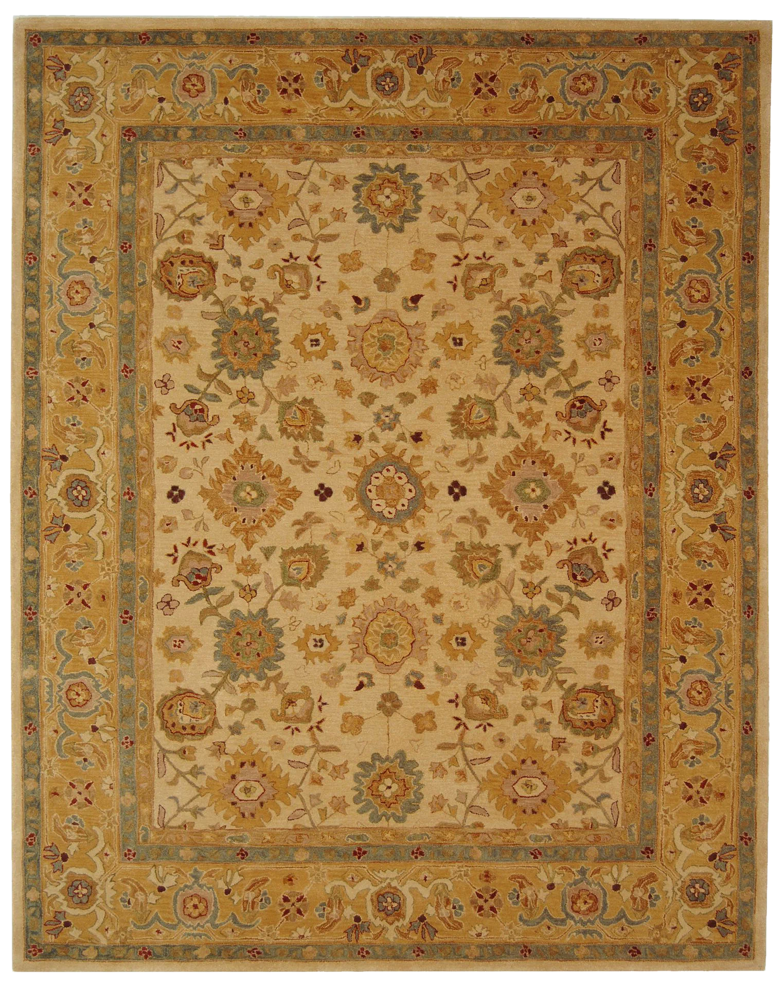 Anatolia Floral Medallion Hand-Tufted Wool Rug