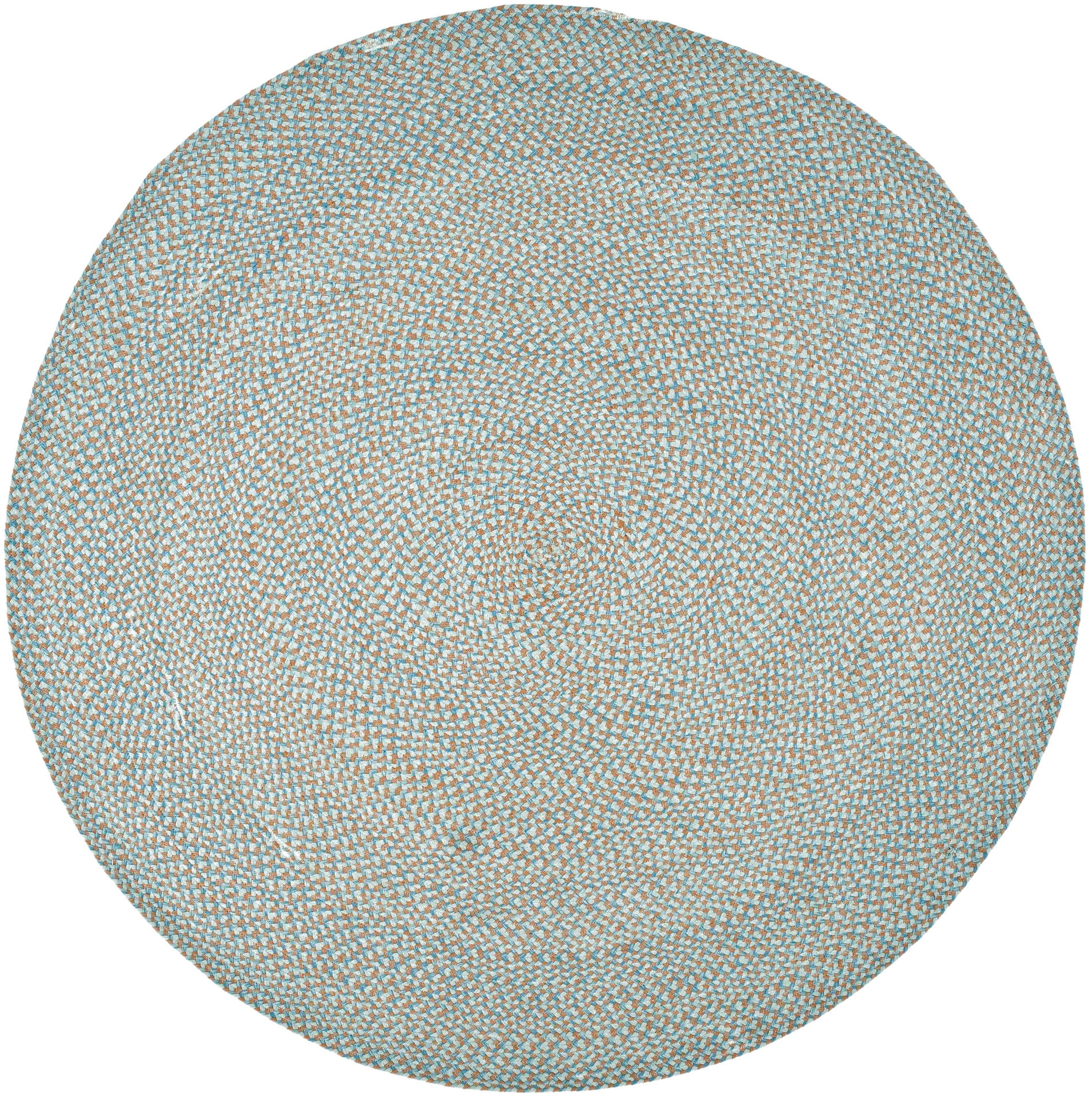 Braided Coastal Concentric Oval Hand-Woven Cotton Rug