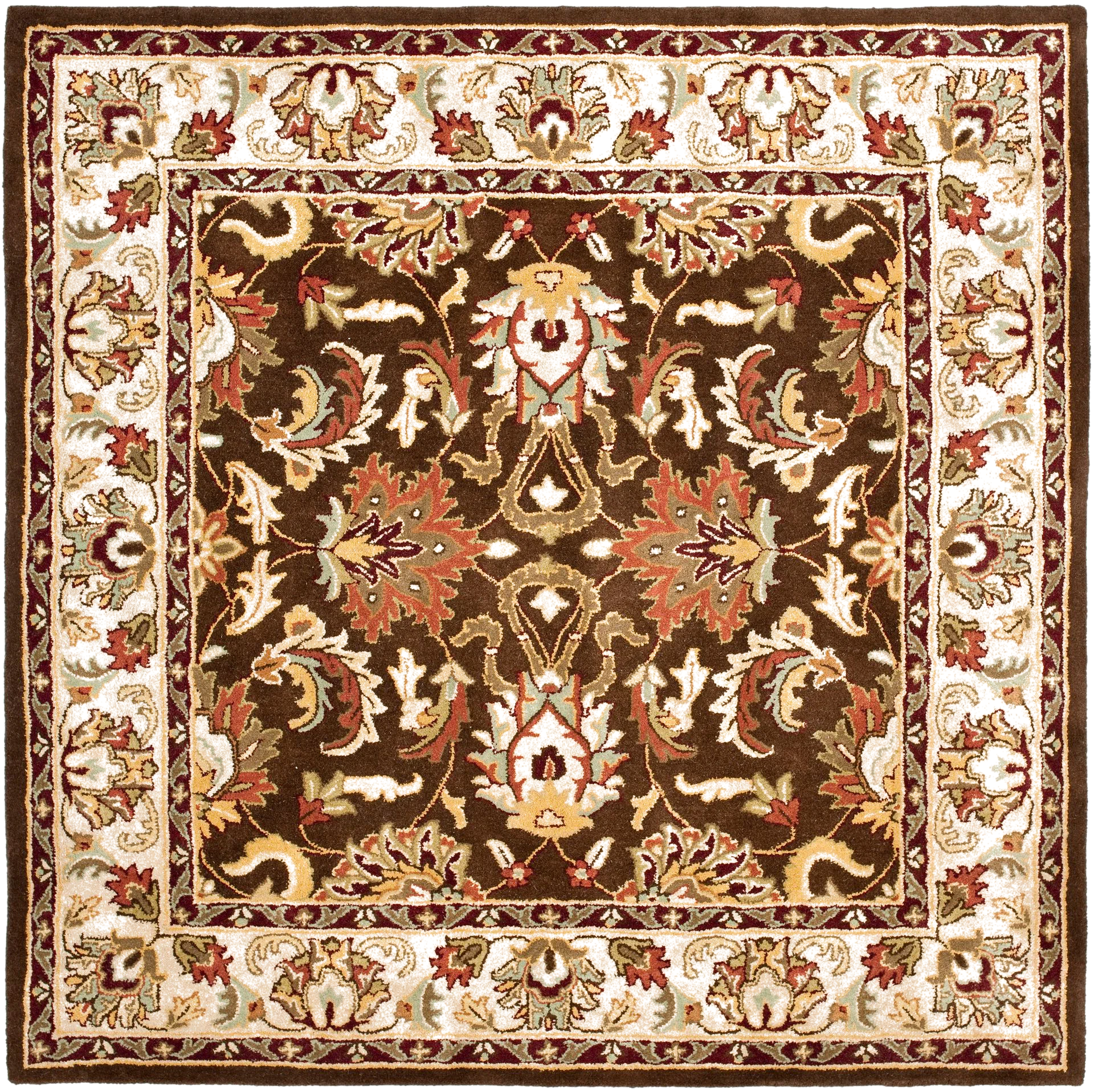 Heritage Botanical Scroll Hand-Tufted Wool Rug