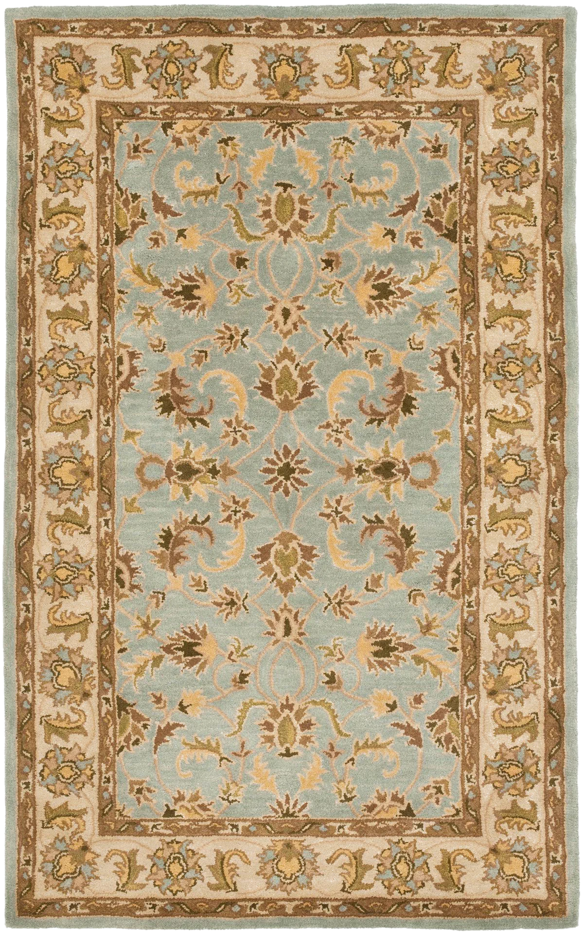Heritage Acanthus Bordered Hand-Tufted Wool Rug