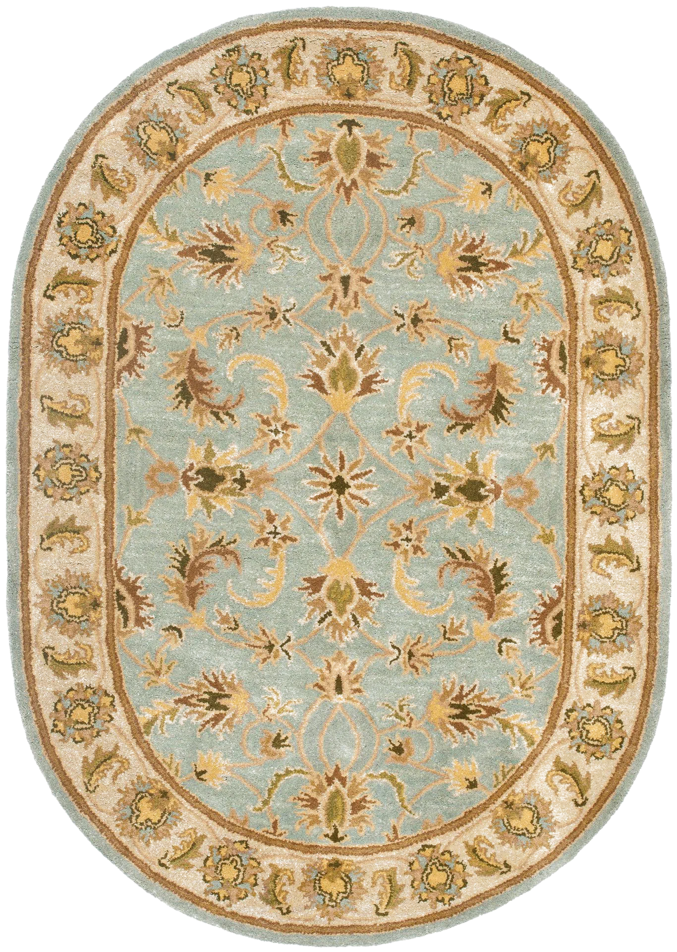 Heritage Acanthus Bordered Hand-Tufted Wool Rug