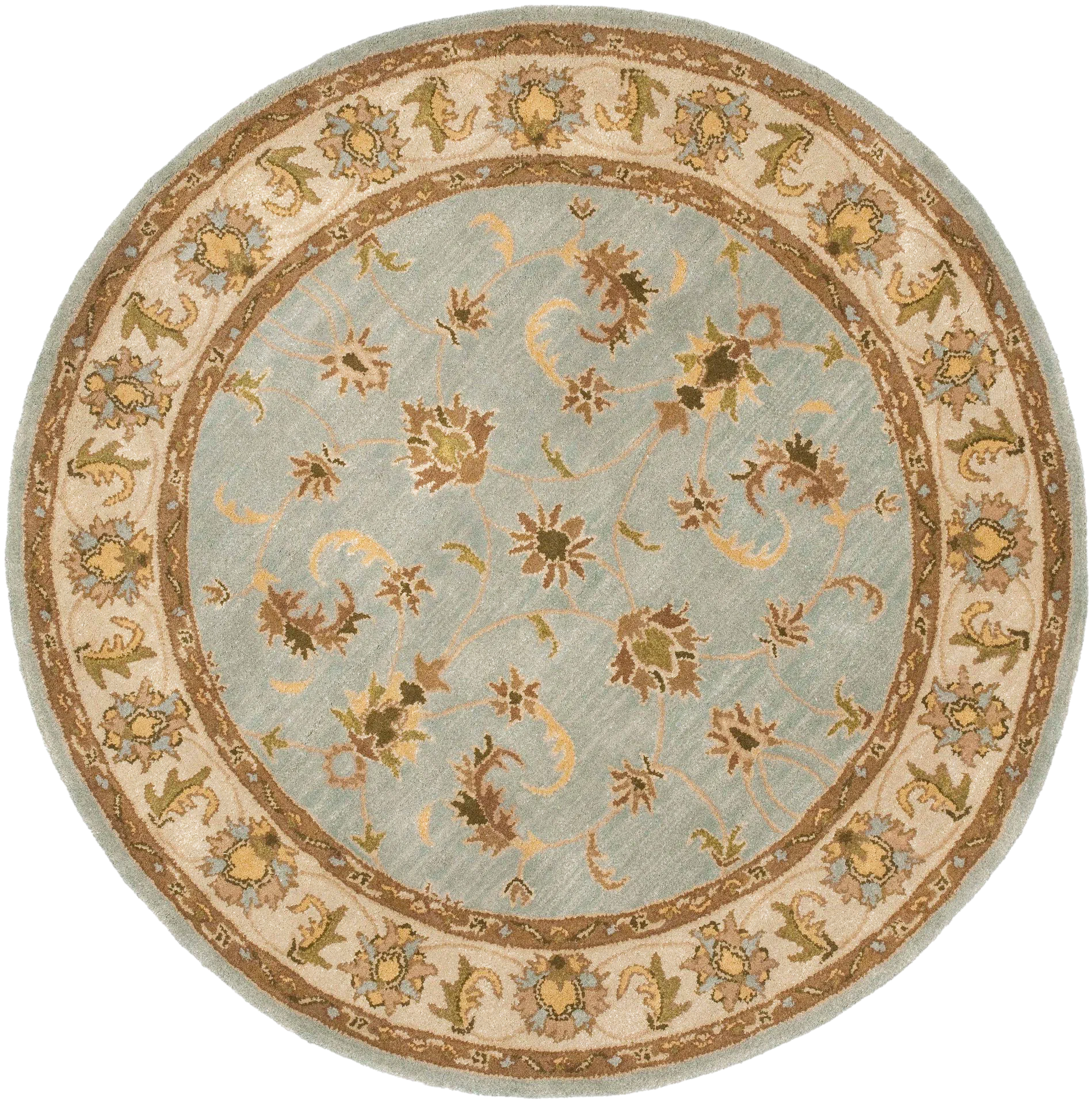 Heritage Acanthus Bordered Hand-Tufted Wool Rug