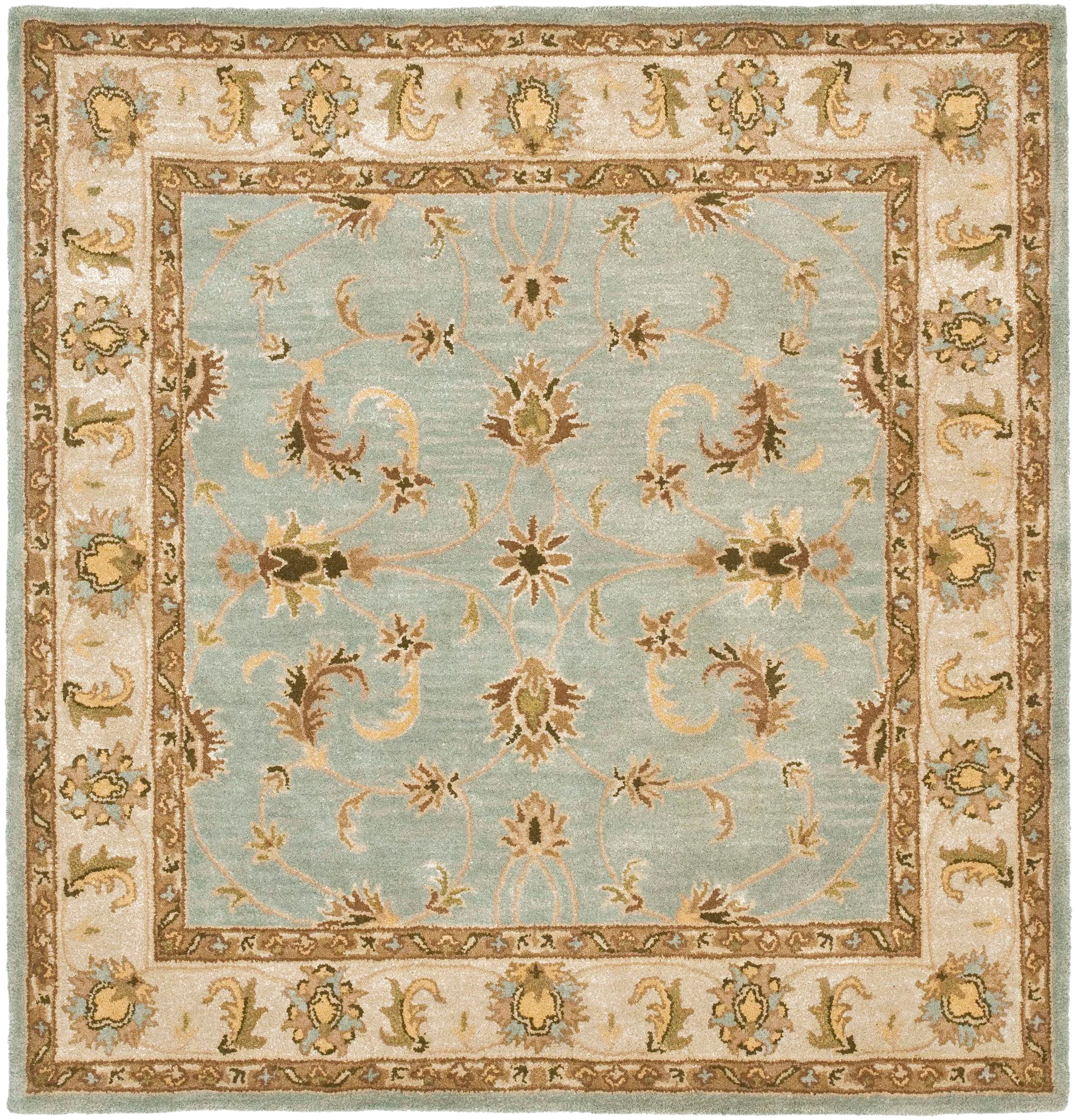 Heritage Acanthus Bordered Hand-Tufted Wool Rug