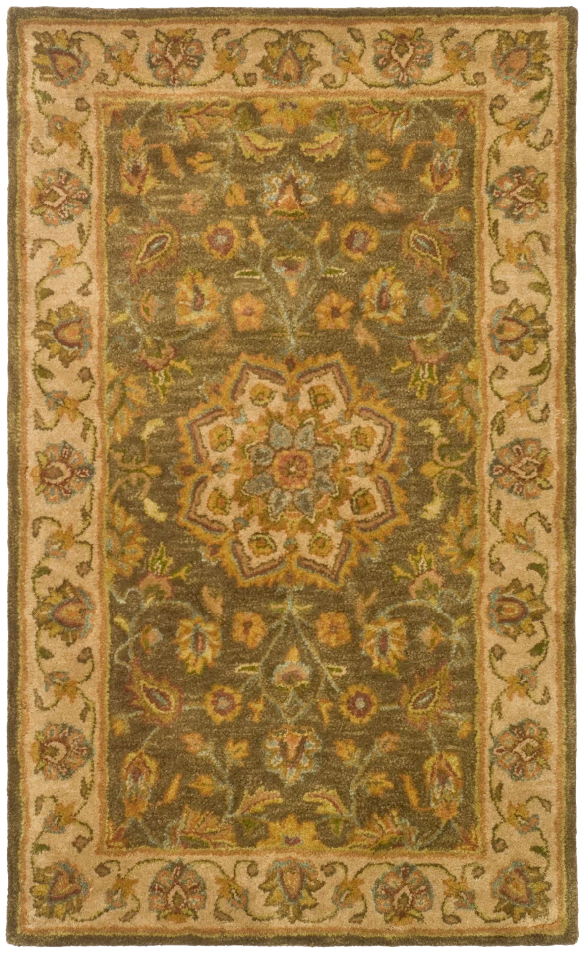 Heritage Rosette Medallion Hand-Tufted Wool Rug