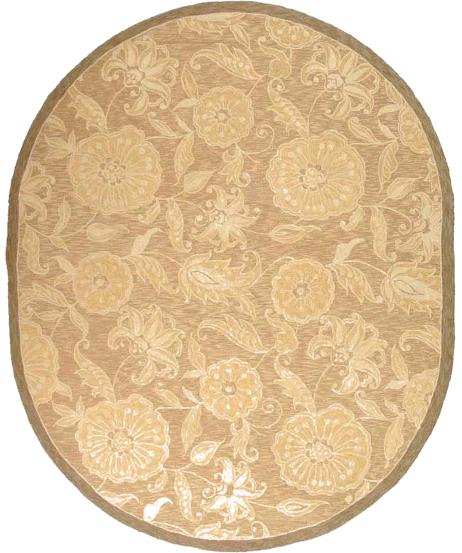 Chelsea Floral Scroll Hand-Hooked Wool Rug