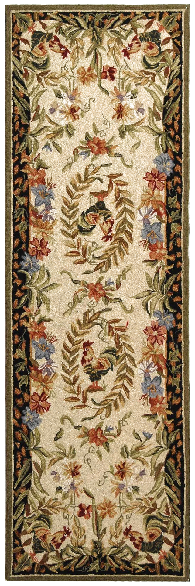 Chelsea Rooster And Floral Hand-Hooked Wool Rug