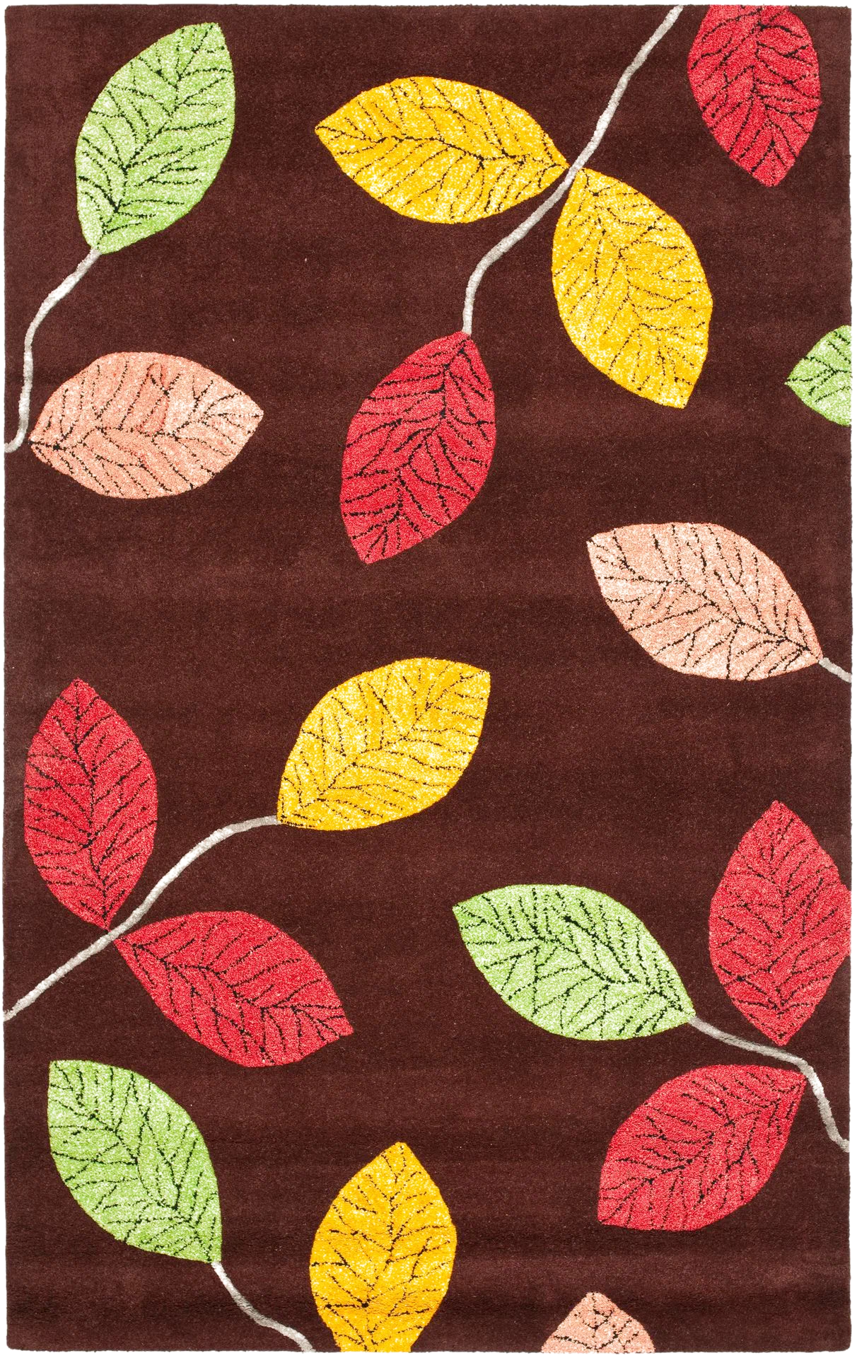 Jardin Scattered Leaves Hand-Tufted Wool Rug