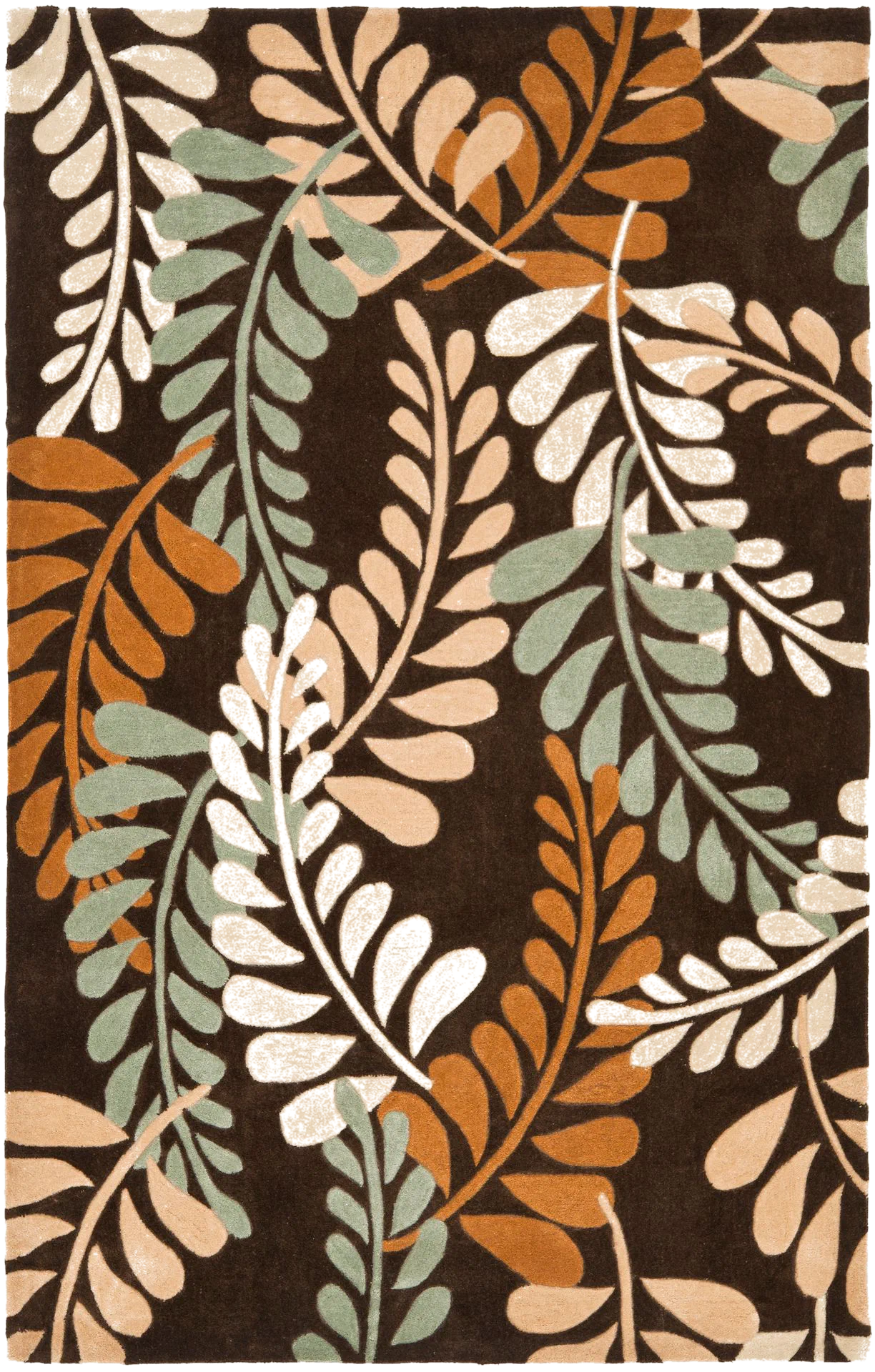 Modern Art Fern Hand-Tufted Rug
