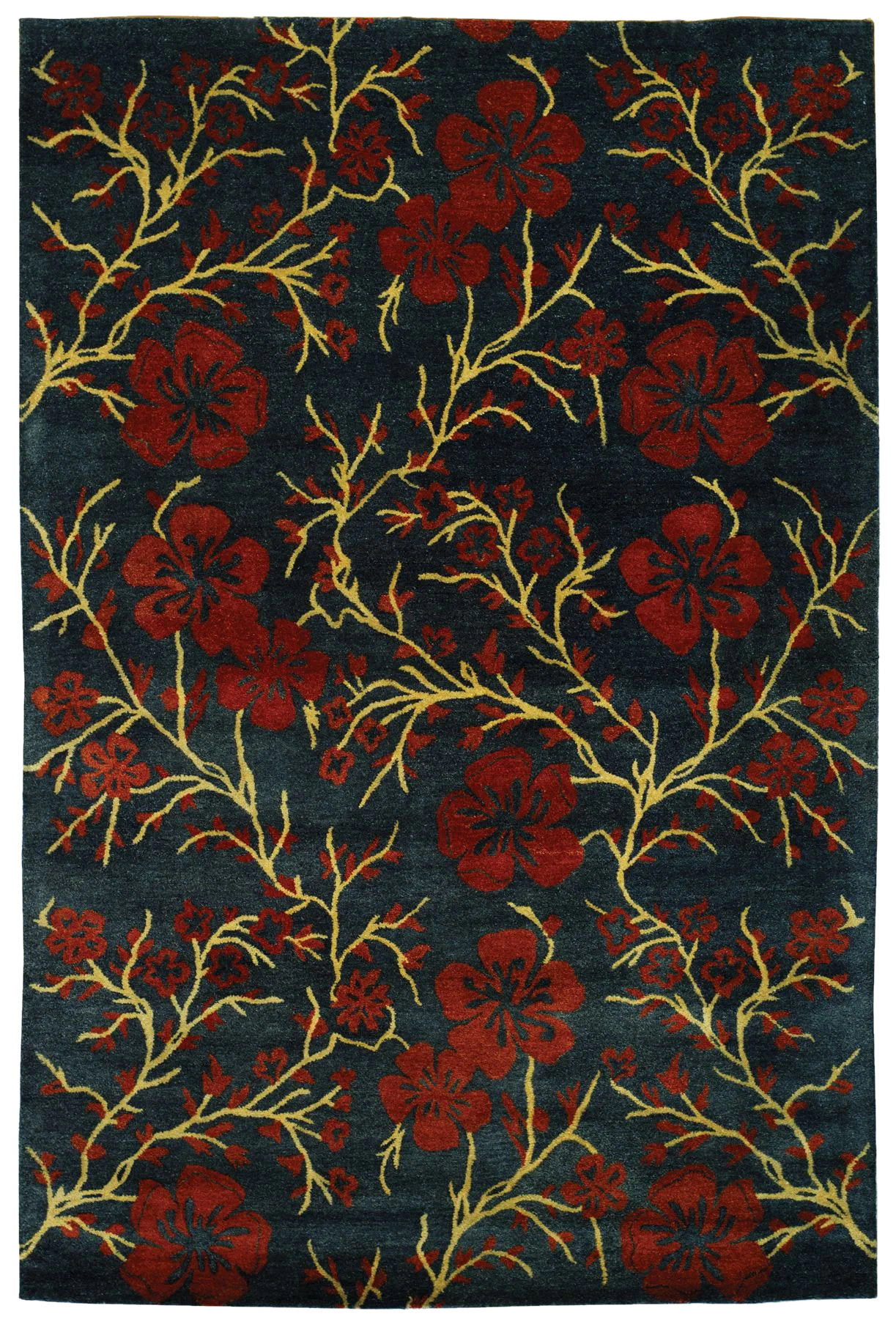 Metro Floral Branch Hand-Tufted Wool Rug