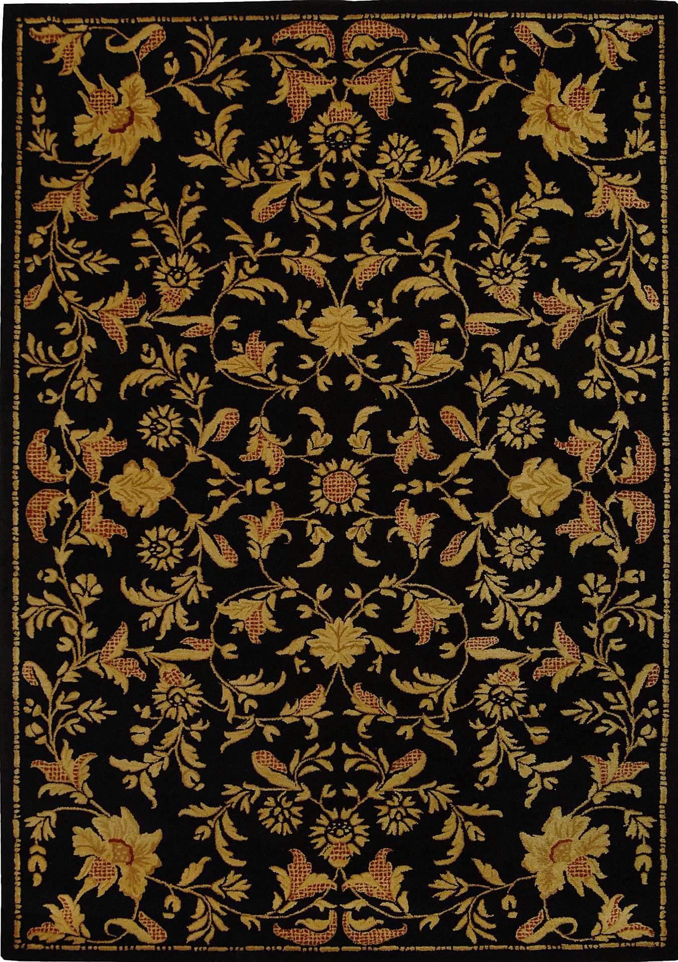 Metro Scrolling Vine Hand-Tufted Wool Rug