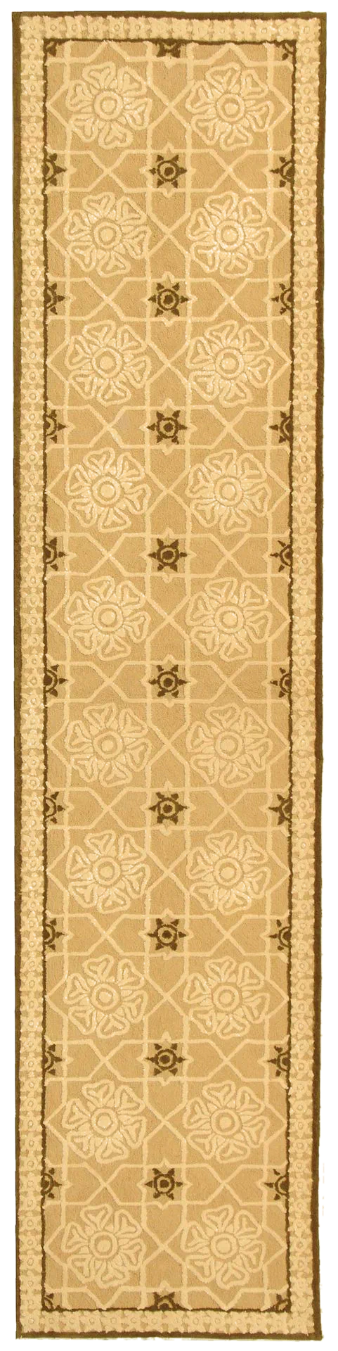 Newport Floral Trellis Hand-Hooked Cotton Rug