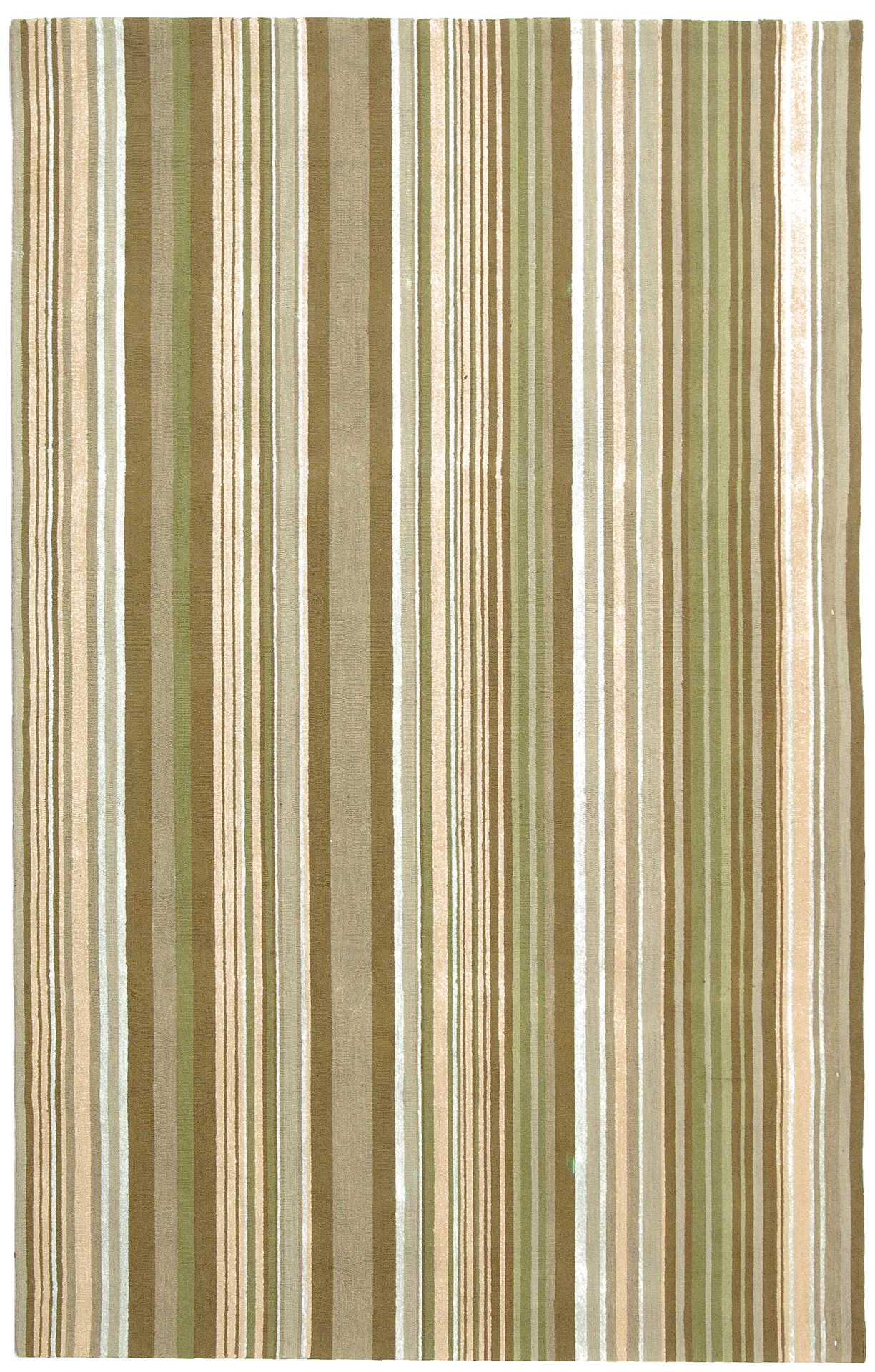 Newport Multi-Stripe Hand-Hooked Cotton Rug