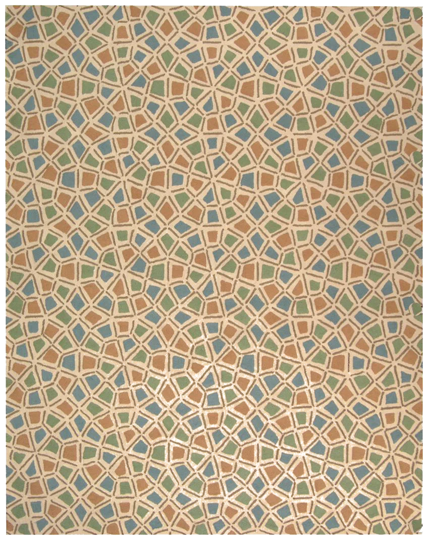 Newport Mosaic Hand-Hooked Cotton Rug