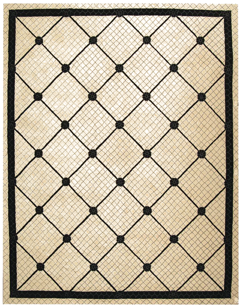 Newport Diamond Trellis Hand-Hooked Cotton Rug
