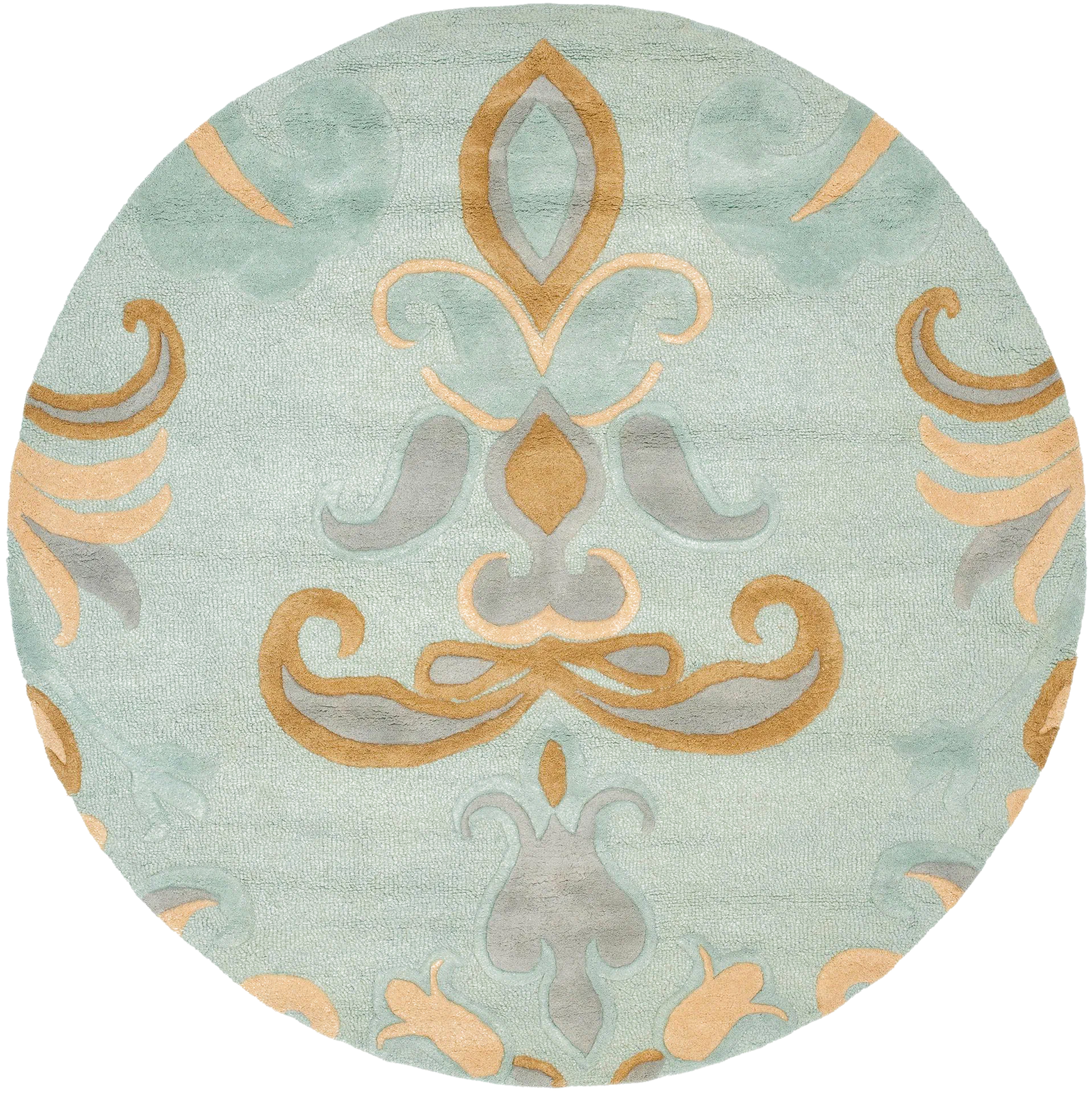 Soho Scrolling Damask Hand-Tufted Wool Rug