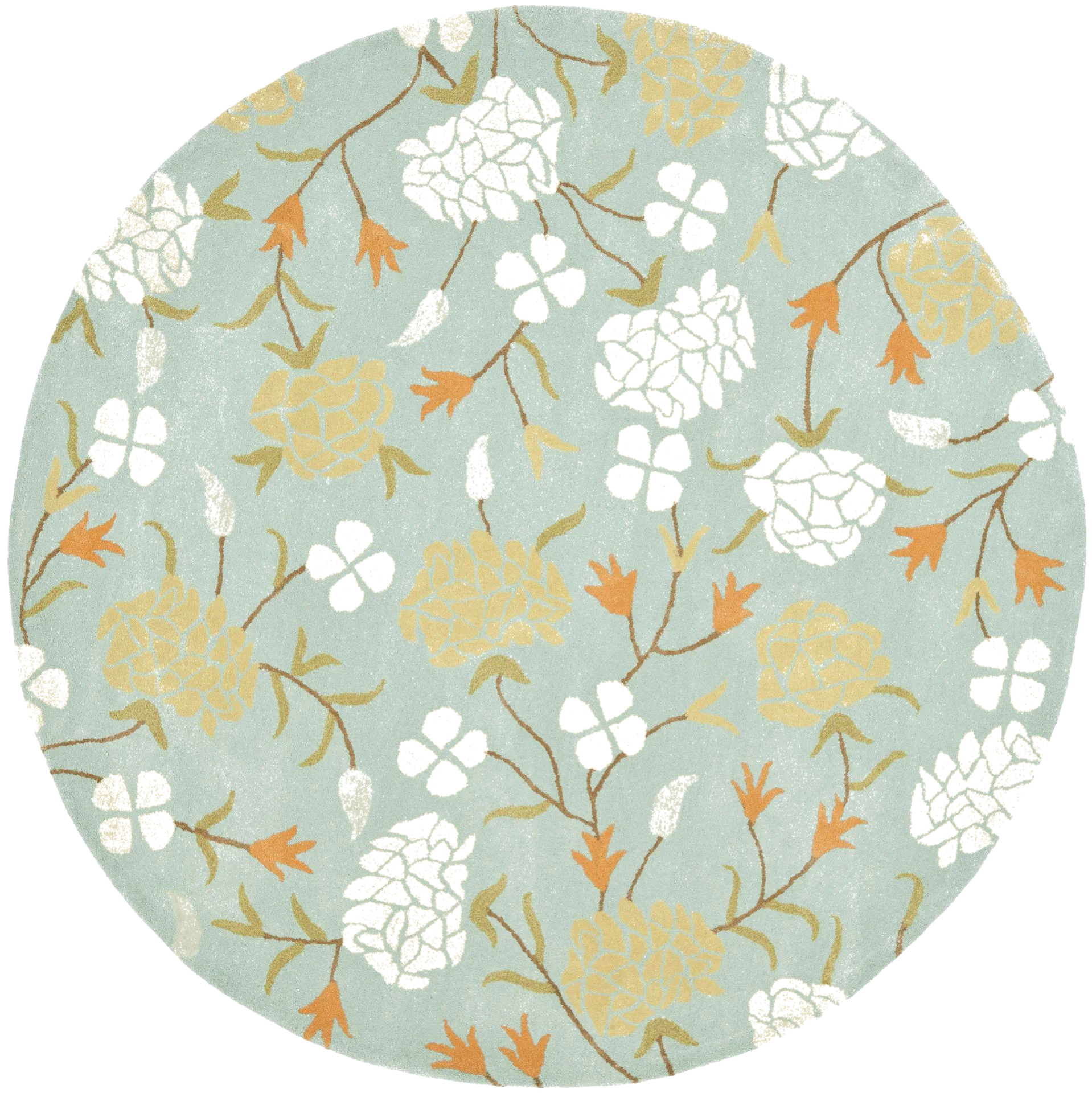 Soho Floating Floral Hand-Tufted Wool Rug