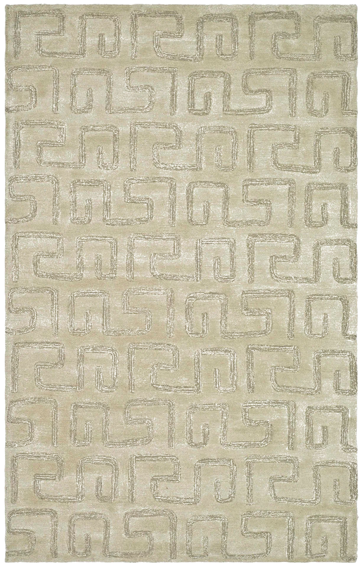 Soho Greek Key Hand-Tufted Wool Rug