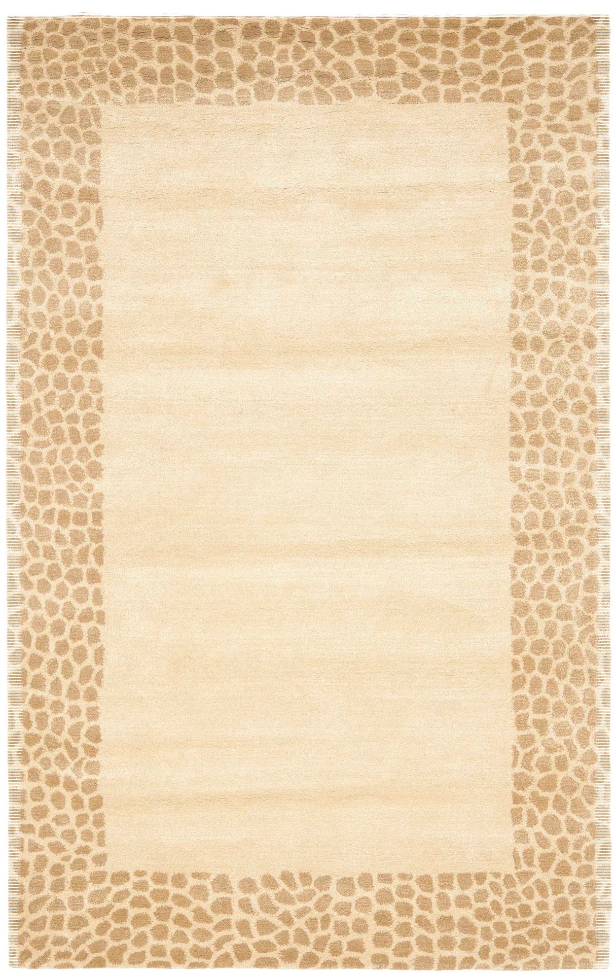 Soho Animal Print Border Hand-Tufted Wool Rug
