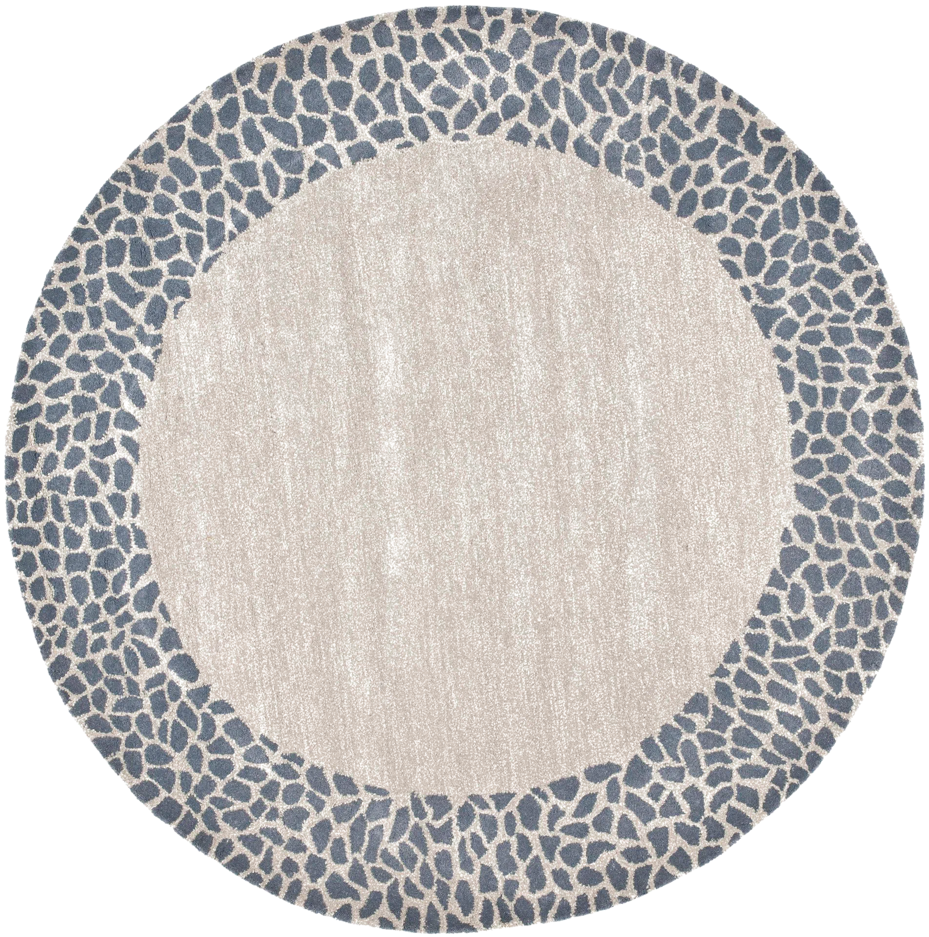 Soho Animal Print Border Hand-Tufted Rug