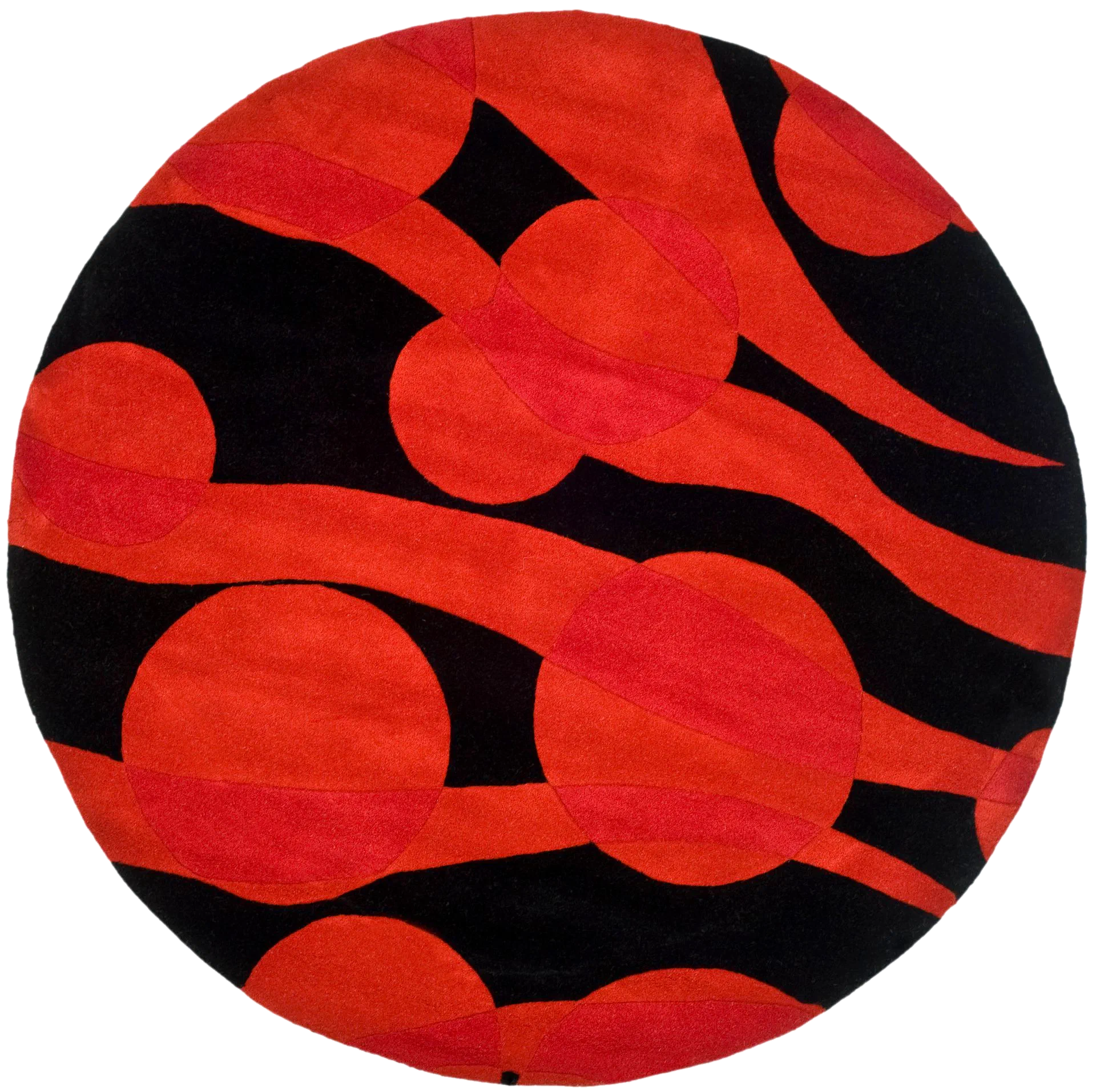 Soho Mid-Century Circles Hand-Tufted Wool Rug