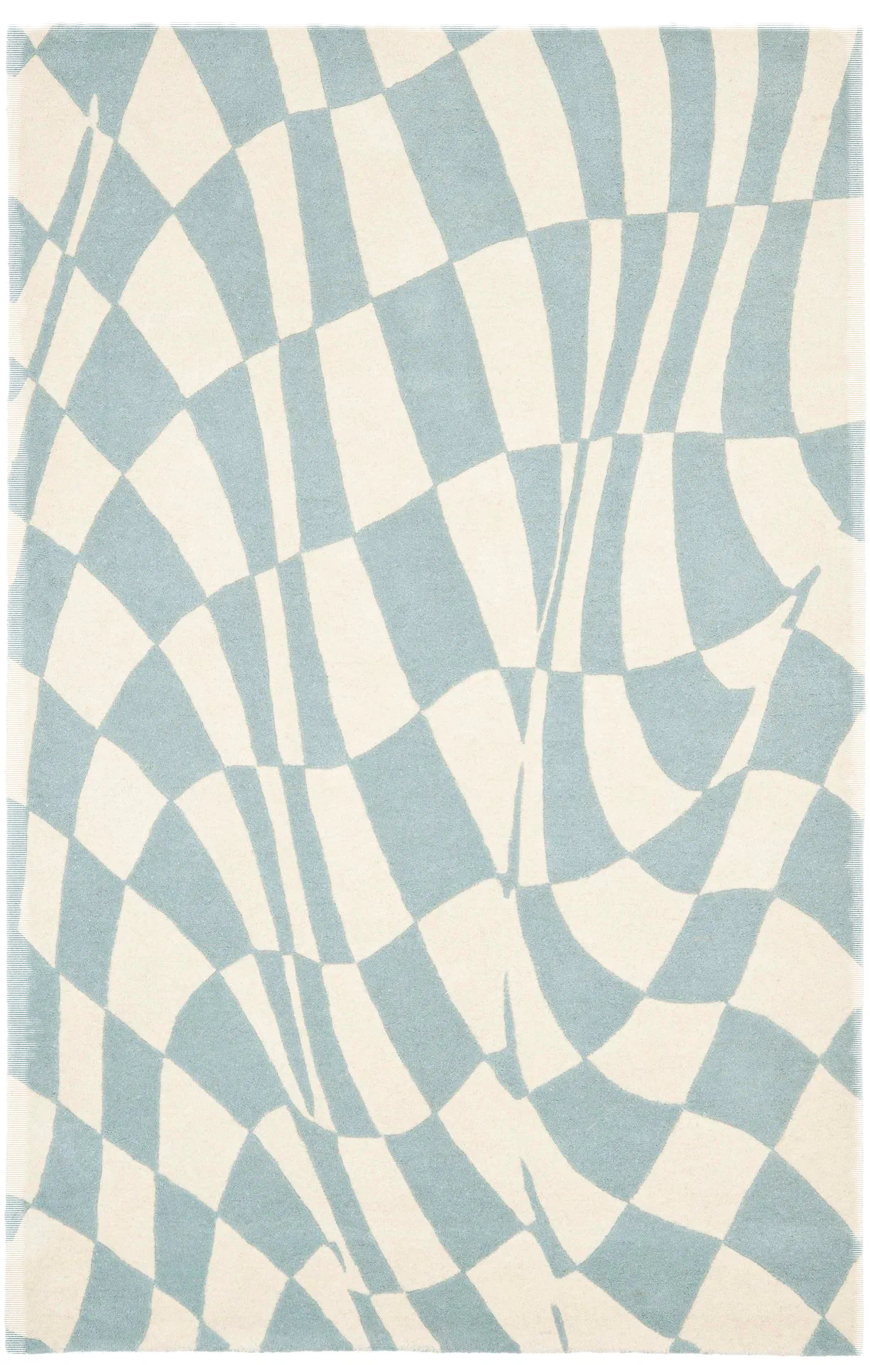 Soho Wavy Checkerboard Hand-Tufted Rug