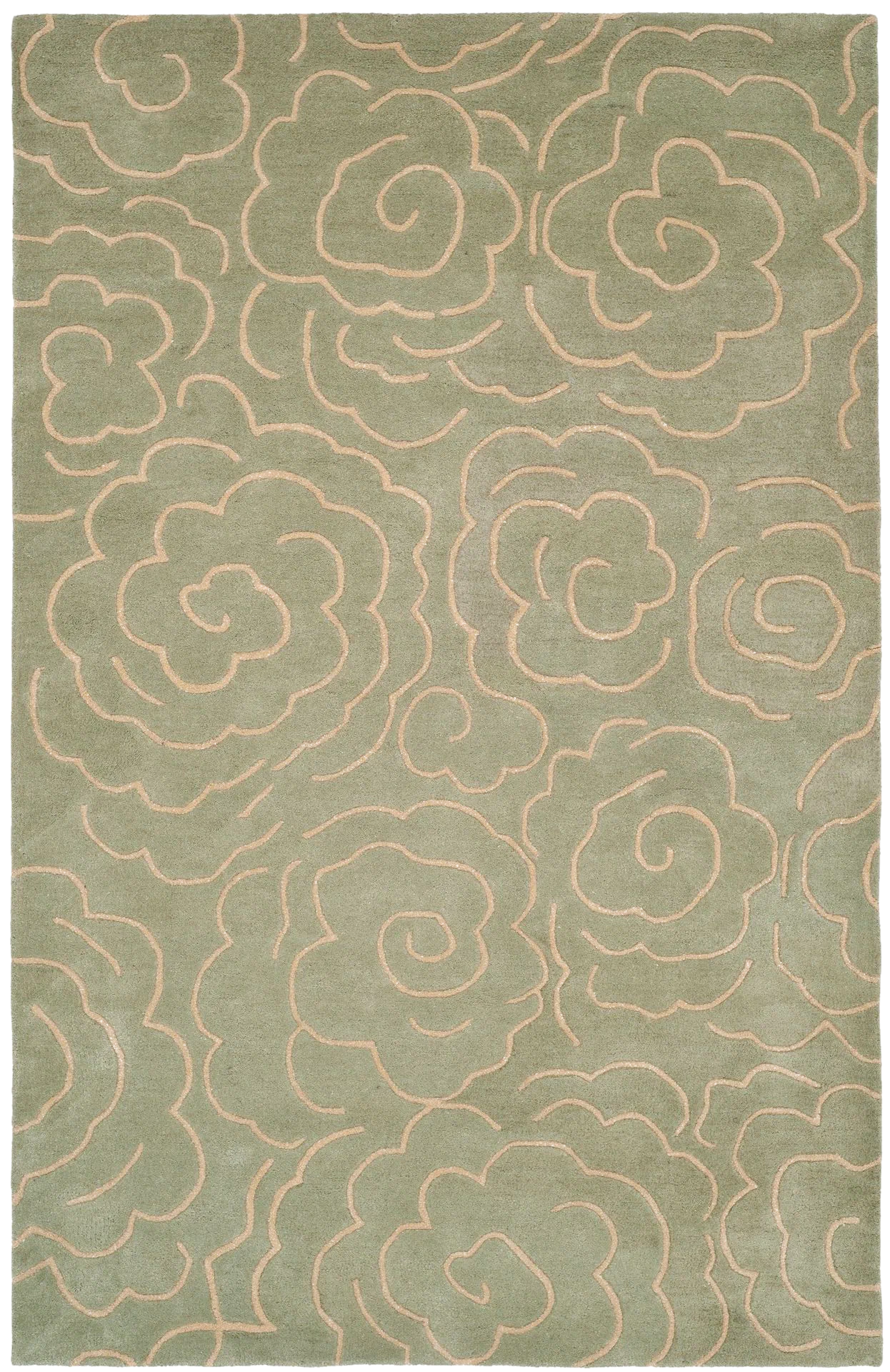 Soho Swirling Bloom Hand-Tufted Rug