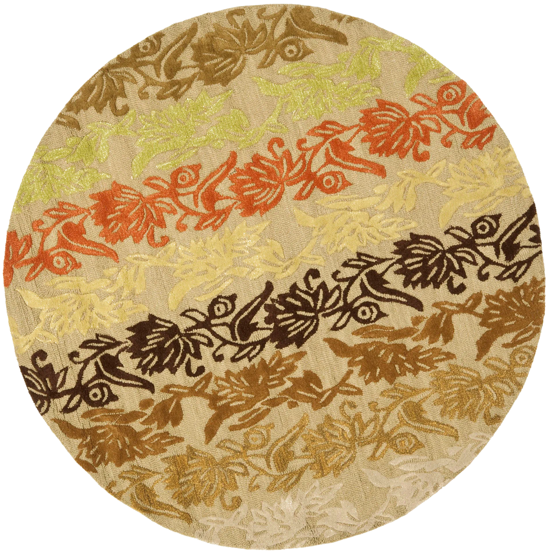 Soho Botanical Band Hand-Tufted Wool Rug