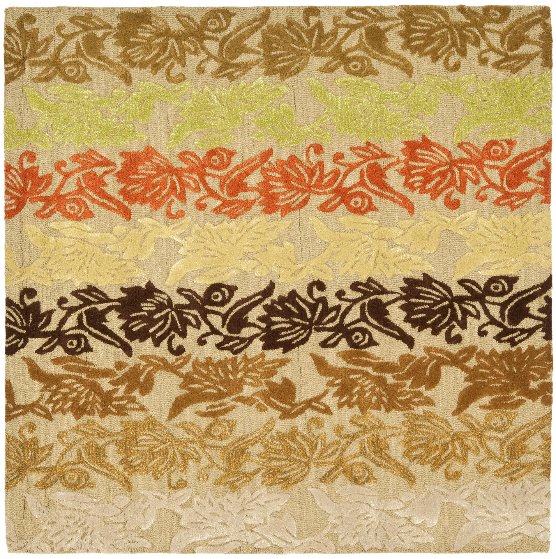 Soho Botanical Band Hand-Tufted Wool Rug