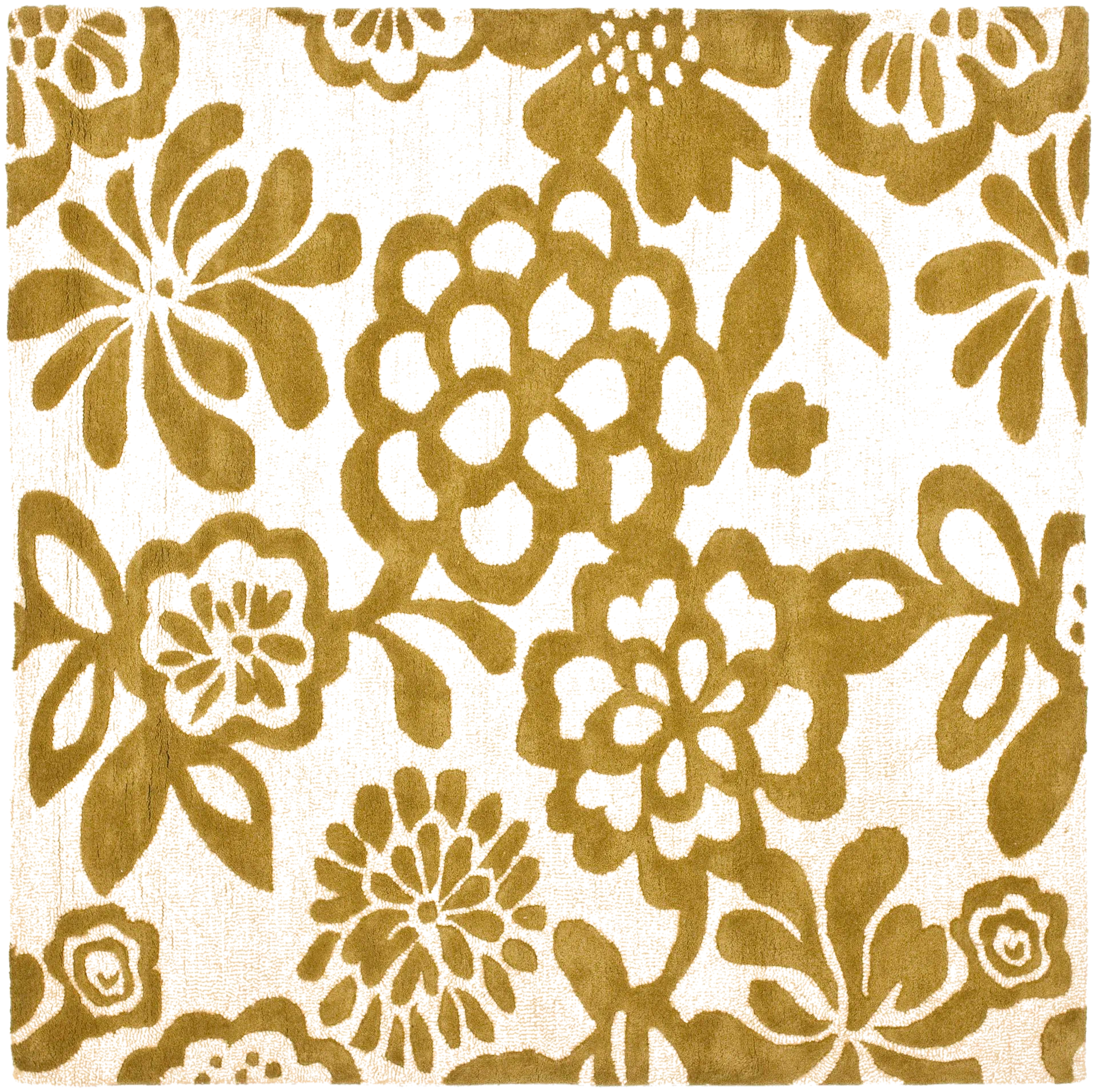 Soho Graphic Floral Hand-Tufted Wool Rug