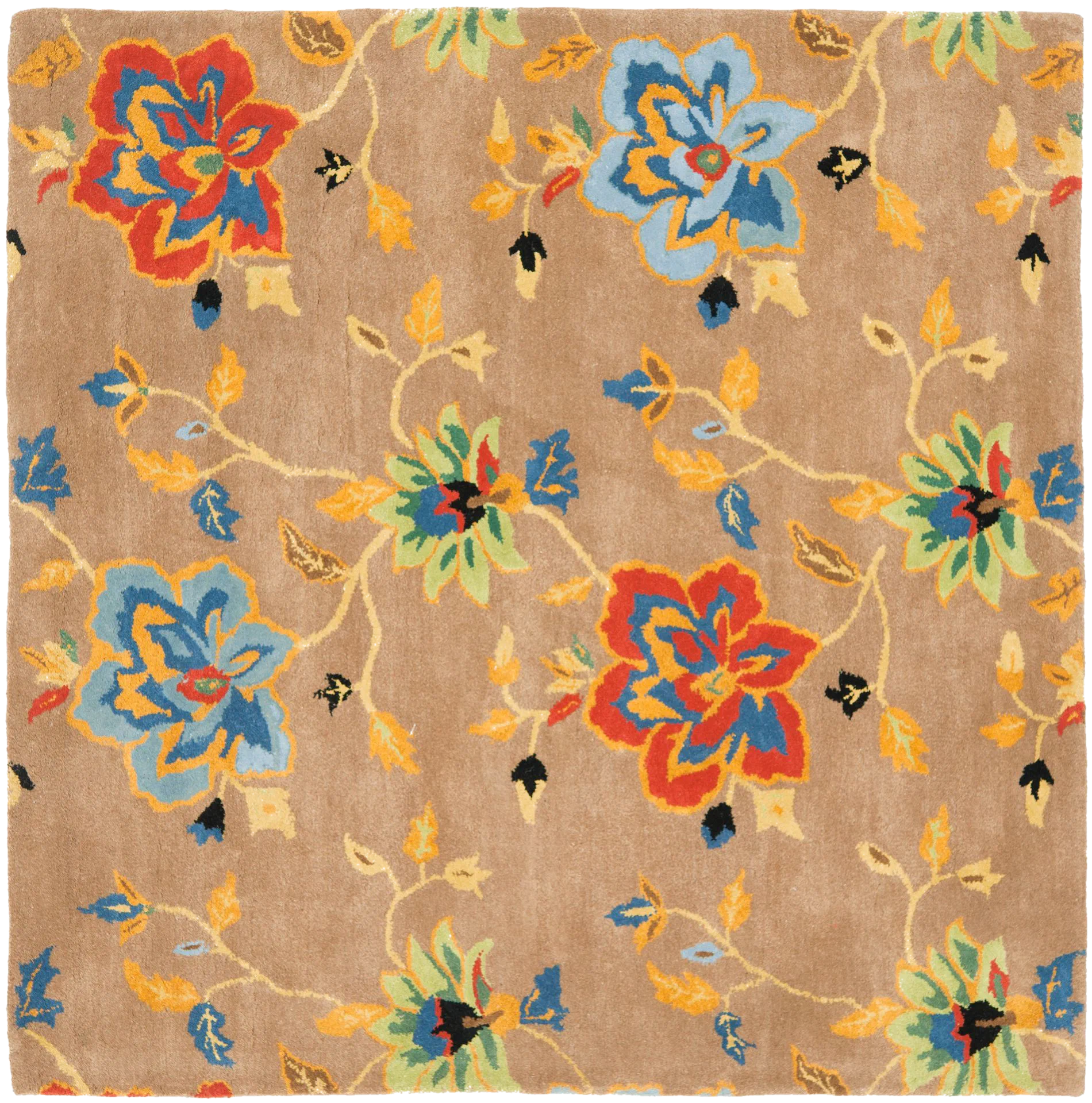 Soho Trailing Floral Hand-Tufted Wool Rug