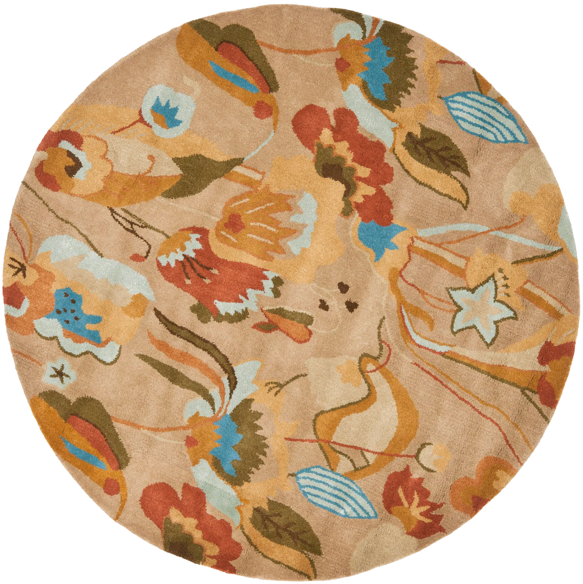 Soho Modernist Floral Hand-Tufted Wool Rug