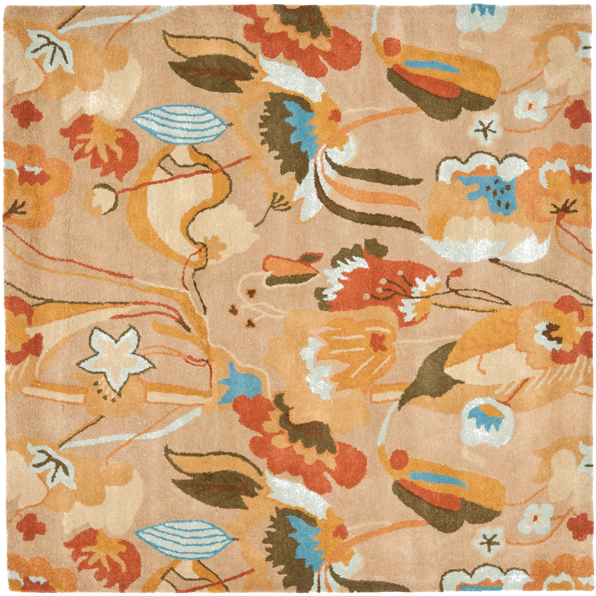 Soho Modernist Floral Hand-Tufted Wool Rug
