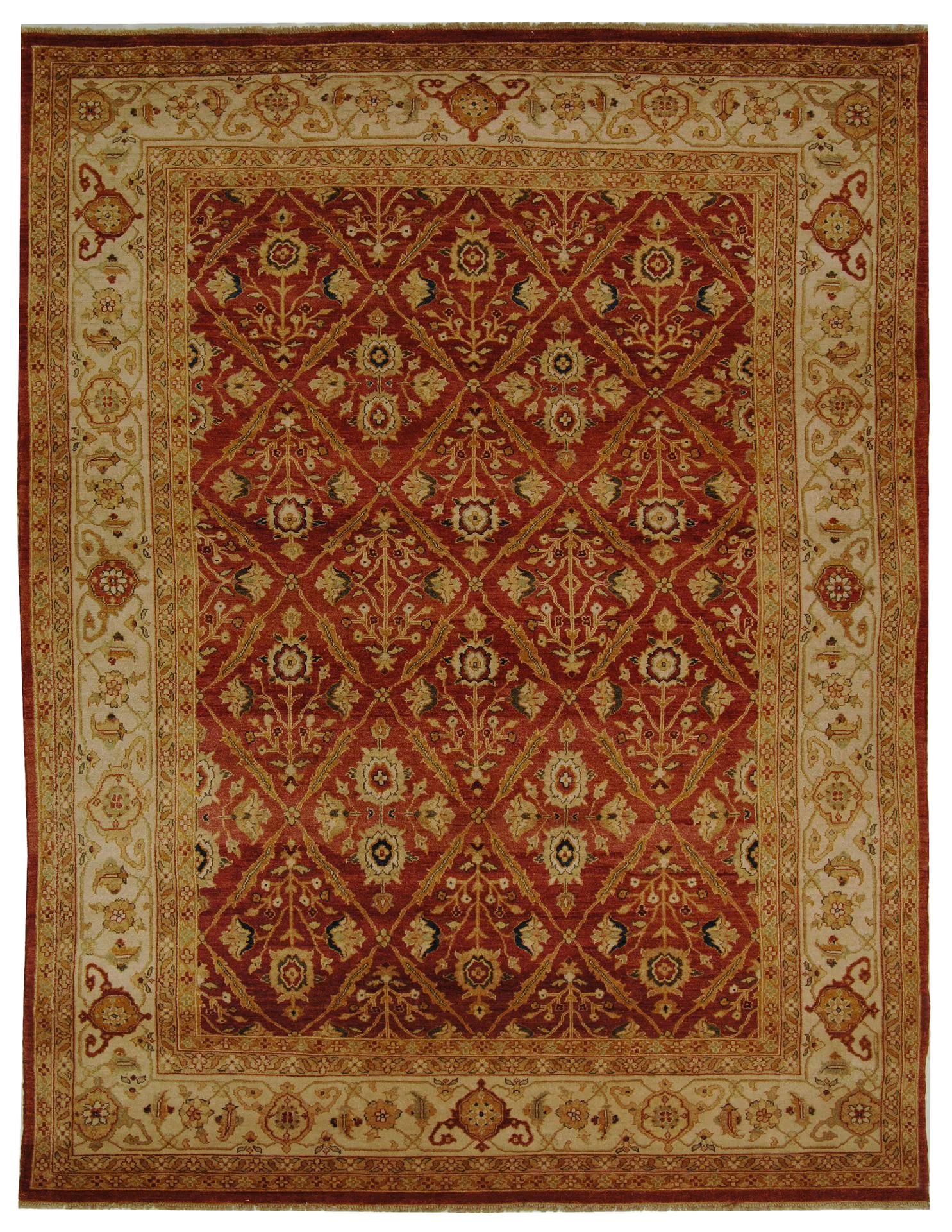 Samarkand Diamond Lattice Wool Rug